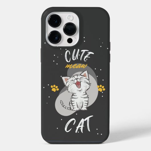 かわいいネコデザイン iPhoneケース (裏面)