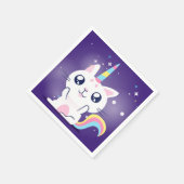 かわいいネコユニコーン スタンダードカクテルナプキン (角)
