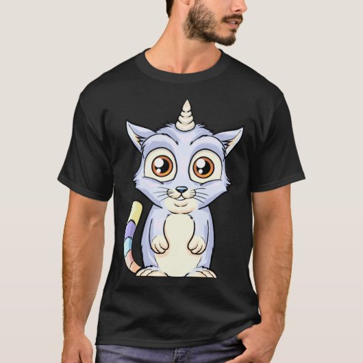 かわいいネコユニコーン Tシャツ (正面)