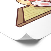 かわいいネコラーメンマスター ねこ料理シェフ ポスター (角)