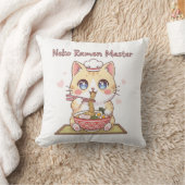 かわいいネコラーメン・マスター ねこ料理人 クッション (ブランケット)