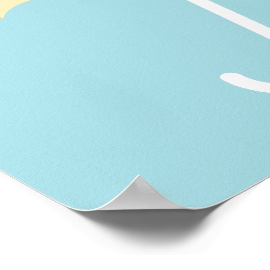 かわいいネコ傘 ポスター (角)