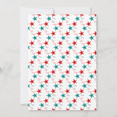 かわいいネコ愛国的な誕生日パーティーが花開く 招待状 (裏面)