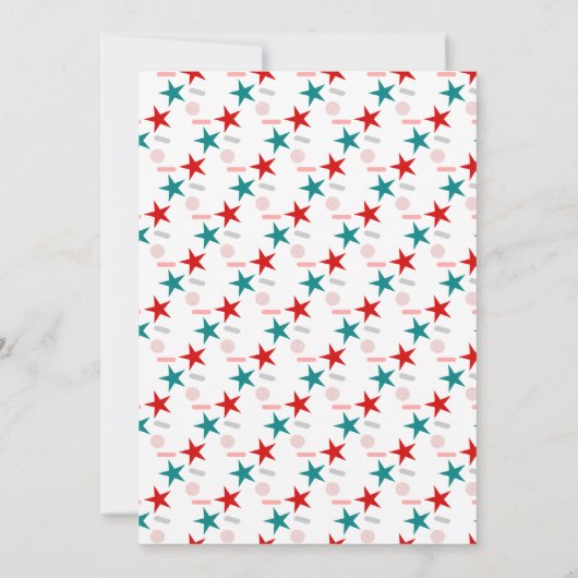 かわいいネコ愛国的な誕生日パーティーが花開く 招待状 (裏面)