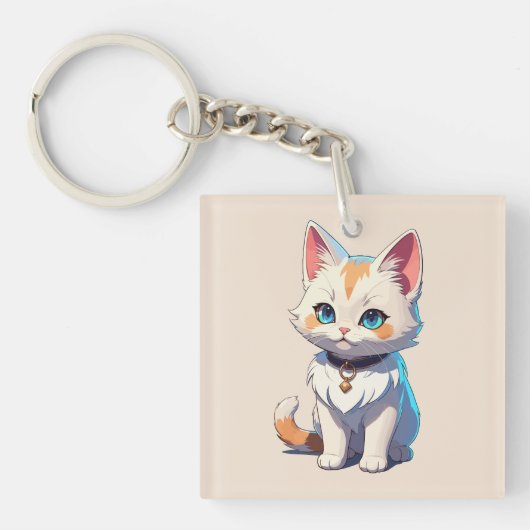 かわいいネコ猫チャーム キーホルダー (正面)