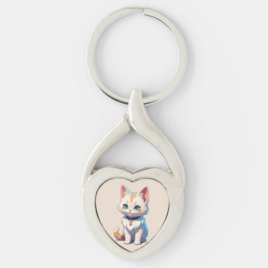 かわいいネコ猫チャーム キーホルダー (正面)