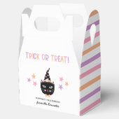 かわいいネコ魔女パステルハロウィーンネームトリックトリートメント フェイバーボックス (オープン)
