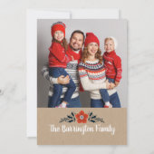 かわいいネスティングドールクリスマスフォトカード カード (裏面)