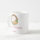 かわいいネストクリスマス コーヒーマグカップ (正面左)