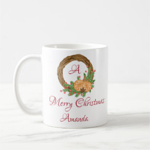 かわいいネストクリスマス コーヒーマグカップ
