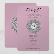 かわいいネスト モノグラム 女の子 ベビーシャワー