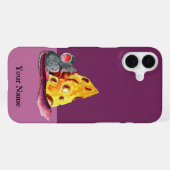 かわいいネズミがチーズを食べる iPhone カスケ iPhoneケース (裏面横)