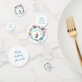 かわいいネズミがパーティー帽子 コンフェッティ