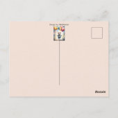 かわいいネズミとカラフルな風船、カスタム  ポストカード (裏面)