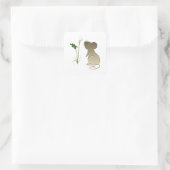 かわいいネズミとカラユリ スクエアシール (バッグ)