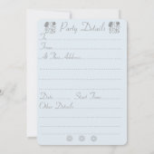 かわいいネズミと赤い実の雪景色のクリスマス 招待状 (裏面)