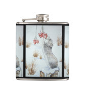 かわいいネズミと赤い果実の雪のシーン野生動物 フラスク (正面)