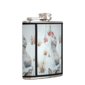 かわいいネズミと赤い果実の雪のシーン野生動物 フラスク (右)