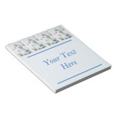 かわいいネズミと赤い果実の雪のシーン野生生物アート ノートパッド (アングル)