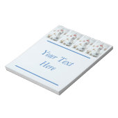 かわいいネズミと赤い果実の雪のシーン野生生物アート ノートパッド (回転)