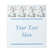 かわいいネズミと赤い果実の雪のシーン野生生物アート ノートパッド (正面)