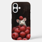 かわいいネズミのぞきラズベリー絵を描の名前をカスタムする Case-Mate iPhoneケース (裏面)