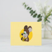 かわいいネズミのキャラクター ポストカード (スタンド正面)