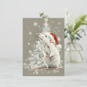 かわいいネズミのクリスマスカード シーズンカード (スタンド正面)