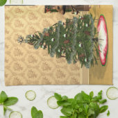 かわいいネズミのクリスマスツリー飾り キッチンタオル (折り畳み)