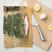 かわいいネズミのクリスマスツリー飾り キッチンタオル (四つ折り)