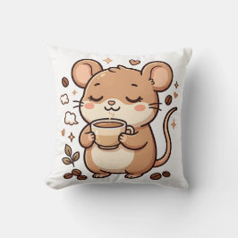 かわいいネズミのコーヒー枕 クッション