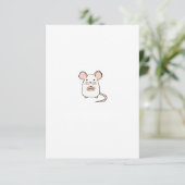 かわいいネズミのテーマデザイン サンキューカード (スタンド正面)