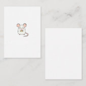 かわいいネズミのテーマデザイン ノートカード (正面/裏面)