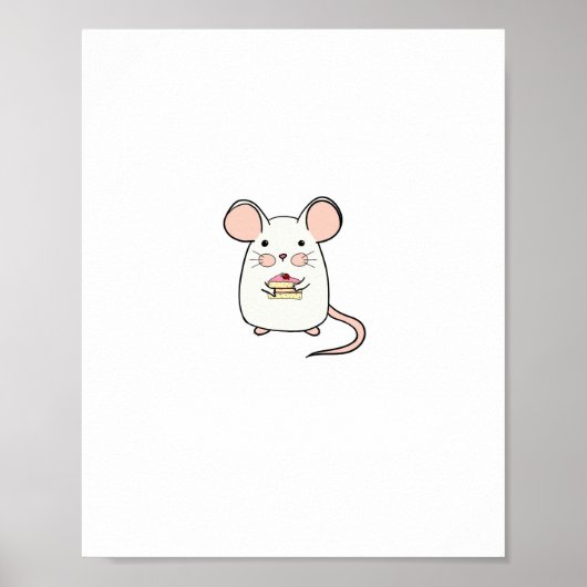 かわいいネズミのテーマデザイン ポスター (正面)
