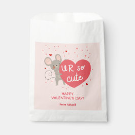 かわいいネズミのバレンタイン フェイバーバッグ