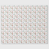 かわいいネズミのベーカリーのシェフのスケッチ ラッピングペーパー (フラット)