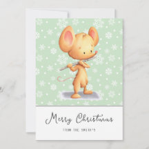 かわいいネズミのミュージシャン メリークリスマス メッセージ
