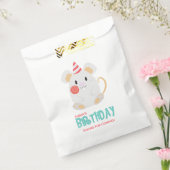 かわいいネズミの子どもの誕生日パーティー フェイバーバッグ (封をした状態)
