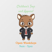 かわいいネズミの漫画イラストレーション ウィンドウサイン (シート)