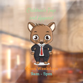 かわいいネズミの漫画イラストレーション ウィンドウサイン (シート2)