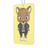 かわいいネズミの漫画イラストレーション カーエアーフレッシュナー (左)