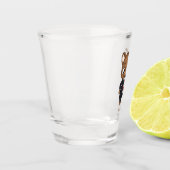 かわいいネズミの漫画イラストレーション ショットグラス (左)