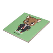 かわいいネズミの漫画イラストレーション タイル (側面)