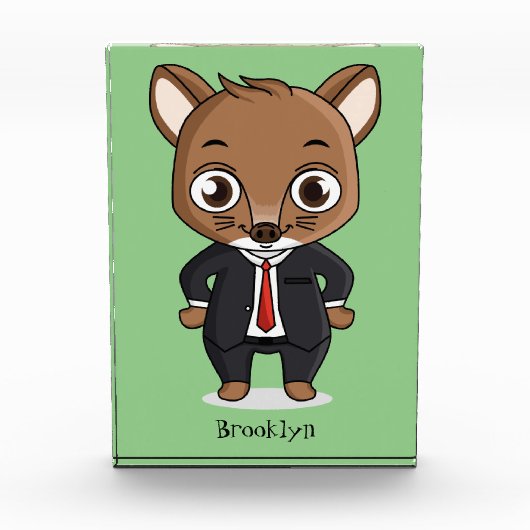 かわいいネズミの漫画イラストレーション フォトブロック (正面)