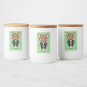 かわいいネズミの漫画イラストレーション フードラベル (ボトル)