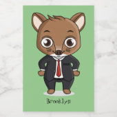 かわいいネズミの漫画イラストレーション フードラベル (シングルラベル)