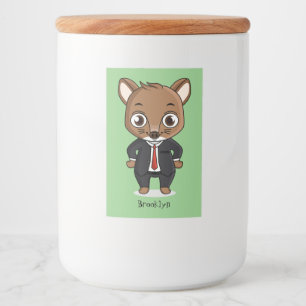 かわいいネズミの漫画イラストレーション フードラベル