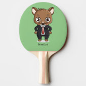 かわいいネズミの漫画イラストレーション 卓球ラケット (裏面)