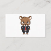 かわいいネズミの漫画イラストレーション 名刺 (裏面)