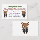 かわいいネズミの漫画イラストレーション 名刺 (正面/裏面)